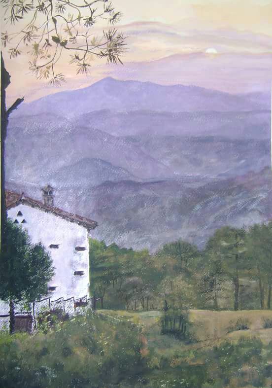 35. Casa de campo – 40 x 30 cm. Acrílico sobre canson 300 gr.